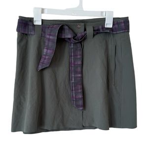Nike Golf Tour Athletic Wrap Grey Skirt Women’s Purple Tie Belt Zip